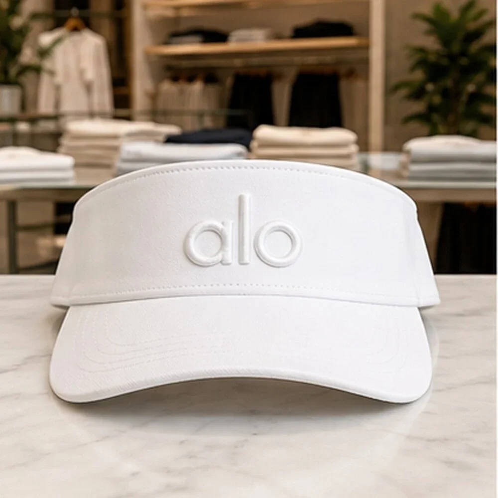 ALO Yoga White Tennis Open Top Visor Hat NWT